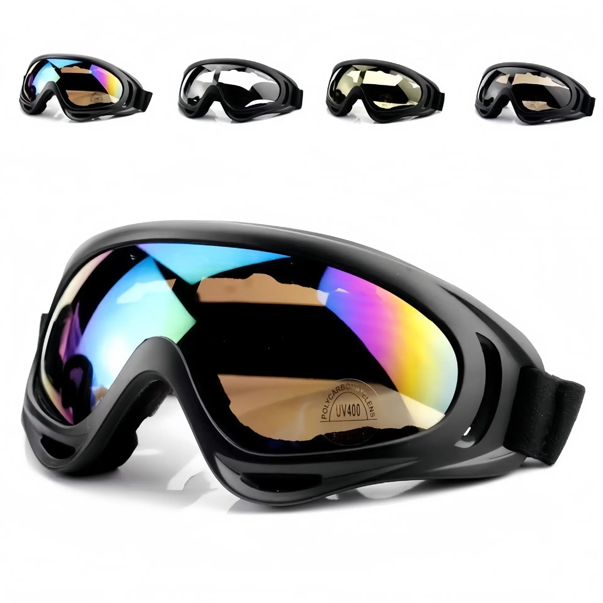 Anti-Fog Ski Goggles UV400 Snowboard Goggles for Men Women, Wide Vision Snow Goggles, Anti-Scratch Windproof Winter Sports Eyewear for Skiing Snowboarding