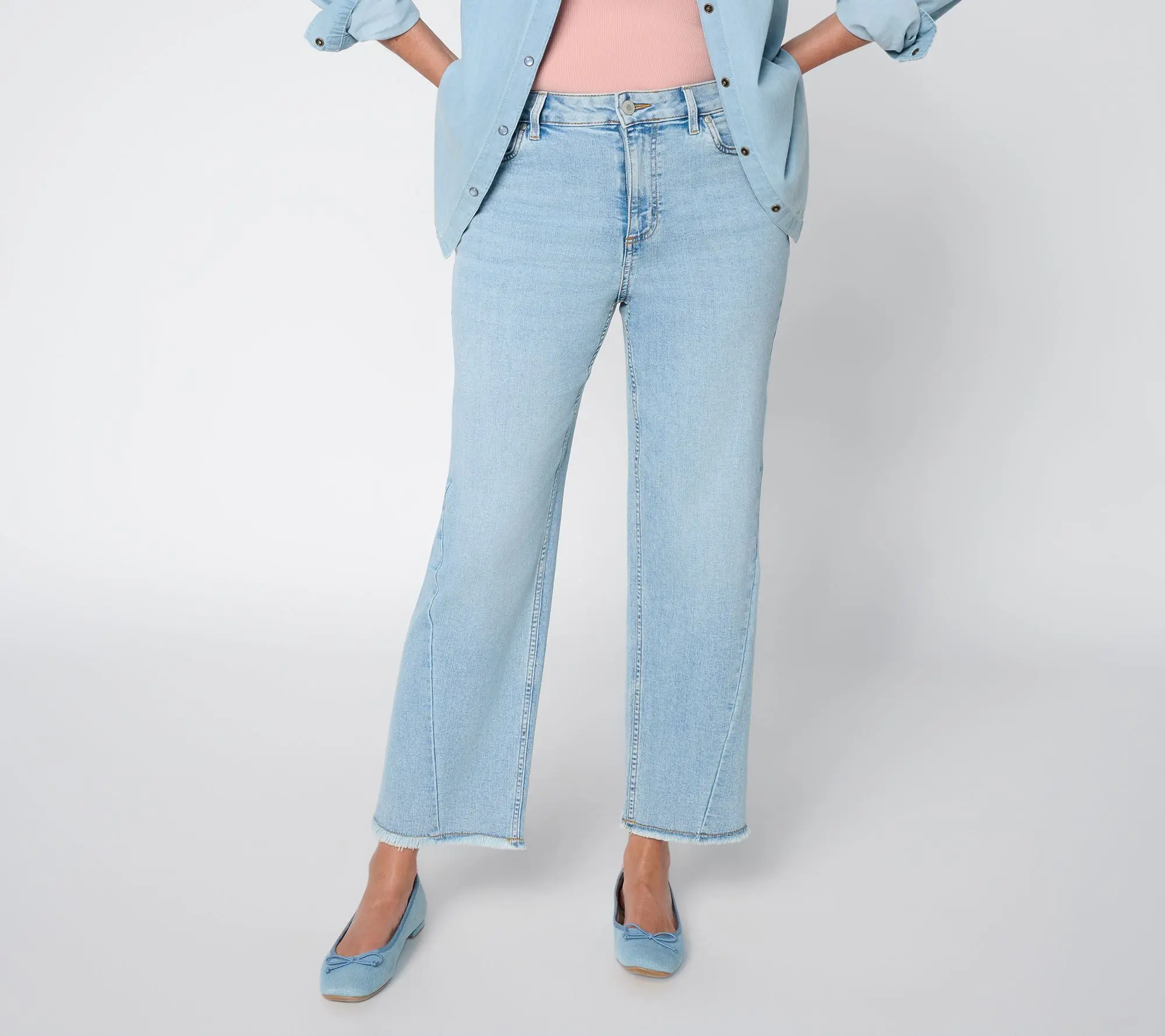 AnyBody Petite Mid-Rise Straight Leg Jean