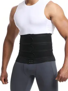 Men's Triple Waist Belt, European Style Sports Shaping Belt, Fitness Cinching Belt, Sweat Enhancing Abdominal Strap, Waist Trainer Trimmer, 1pc