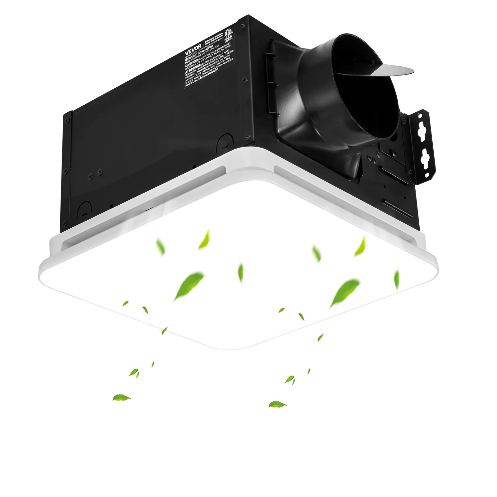 【SummerFinds】VEVOR Bathroom Exhaust Fan with LED Light, 110 CFM 4000K Bathroom Vent, 1.5 Sones Low-Noise, Premium Motor Ceiling Fan for Laundry Room, Storage Room, Home Ventilation, White