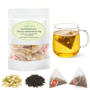 Chicory and Gardenia Tea, a natural herbal formula, free of wheat bran and caffeine, organic and healthy without burden, enjoy a cup of pleasure every day. Cooling Relief with sugar-free blend
