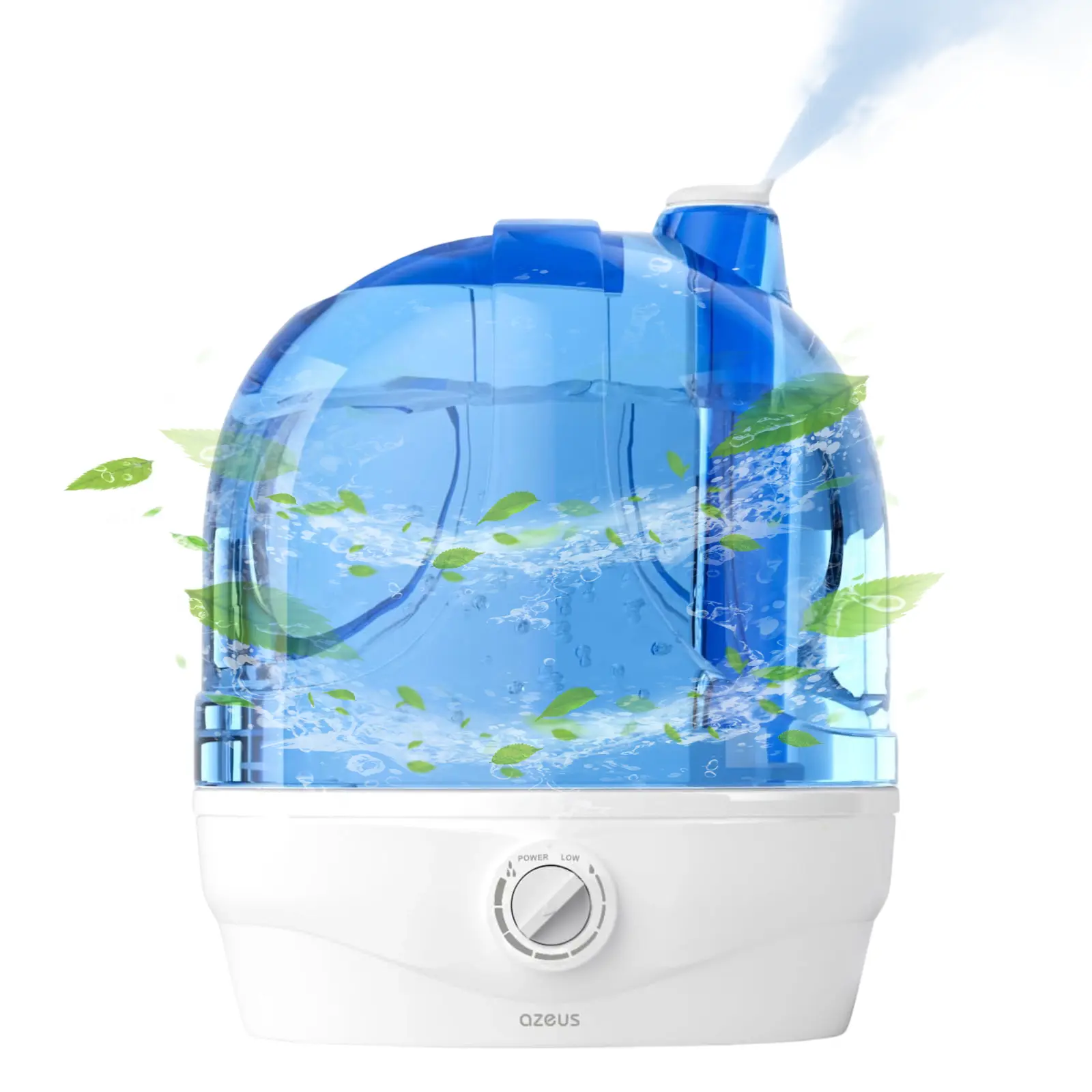 Azeus 2.8L Large Capacity Ultrasonic Cool Mist Humidifier - Powerful Moisture Control for Comfortable Spaces, Lasts up to 30 Hours, Auto Shut-Off (BPA-Free)