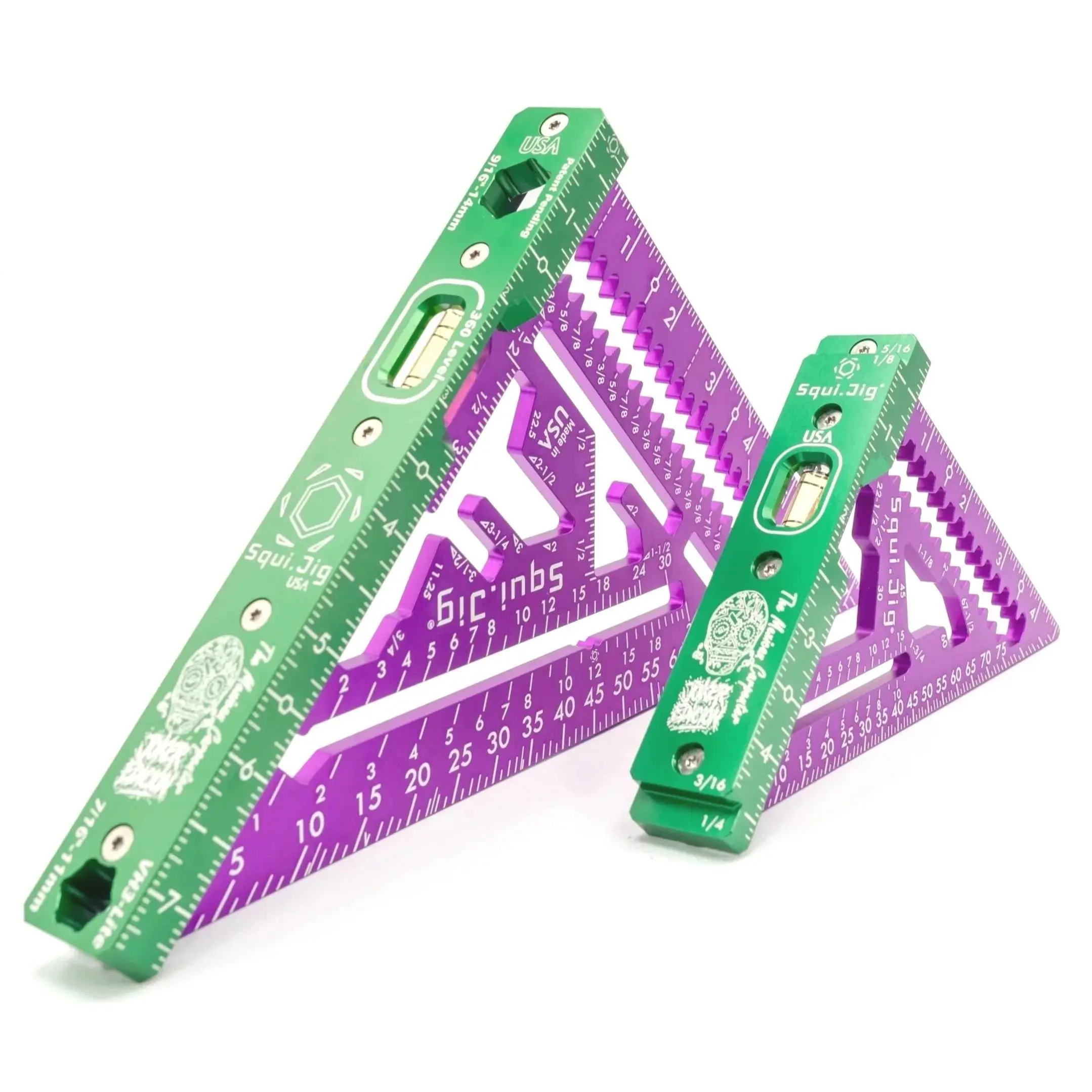 7.5" Pro Square + 4.5" Mini Square w/Level - Joker Edición Pro Set