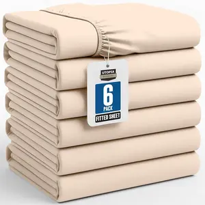 Utopia Bedding Soft Microfiber Fitted Sheets - Deep Pockets, Shrink & Fade Resistant