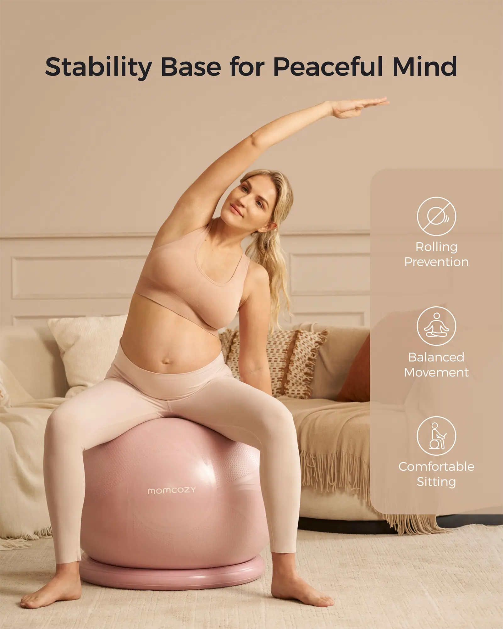 Momcozy Pregnancy yoga ball Maternity exercise ball BirthEase Maternity Ball Set – Support Through Pregnancy & Beyond. Designed specifically for the modern mom-to-be, the Set offers thoughtful support throughout pregnancy, labor .