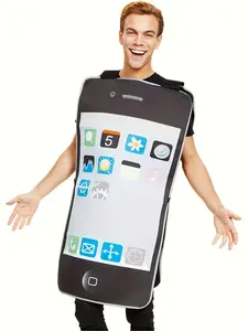 Halloween Party Adult Phone Pattern Costume, Role Play Props, Stage Funny Performance, Fun and Unique Halloween Clothing