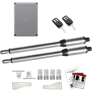 Automatic Gate Opener with Remote Complete Kit for Swing Gate Up to 440lb 12FT per Arm, Light Duty 40W AC Powered Electric Dual Swing Gate Automatic Gate Motor Openers