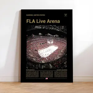 FLA Live Arena Printable Wall Art, Florida Panthers Hockey Stadium Poster, Sunrise Florida Sports Decor, Hockey Wall Print