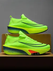 Competitive Training Running Shoes, Visible Air Cushion, Breathable Textile Upper, Lightweight High Elastic Midsole, Anti-Slip Sole, All Seasons, Breathable Running Sneakers, Athletic Running Shoes