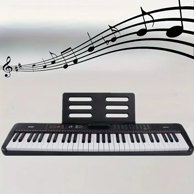 Full-size Key, 61-key Piano Keyboard, Electronic Piano, Suitable For Beginner, Teaching Electronic Piano, With Built-in Dual Speakers USB Cable/music Stand/microphone, Adult Birthday Holiday Gift