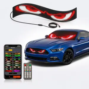 LED Demon Eye Car Interior Light RGB – Devil Eye Ambient LED Strip for Dashboard Center Console Decoration, Bright Car Interior Atmosphere Lighting Kit for Car Truck SUV Accessories