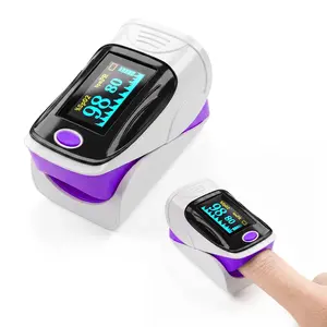 Purple Portable Fingertip Pulse Oximeter - Compact & Lightweight, 1-Touch Operation, Auto On/Off, HD Display, Ideal for Home & Travel, Includes Lanyard