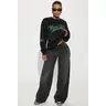 Lost As Always Stretch Baggy Jeans - Black Wash