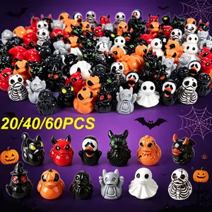 Mini Devil Ghost Skull Resin Ducks, Cute Spooky Desktop Decor, Mini Garden Ornament, Halloween Christmas Decoration, Party Gift