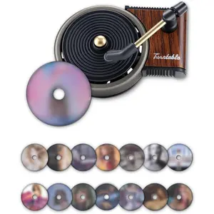 Record Player Car Air Freshener Vent Clip with 15pcs Refill Pads, Retro Floral Aromatherapy Diffuser for Taylor Merch Gift, Air Freshener Car Decor Accessories, Music Lovers Gifts