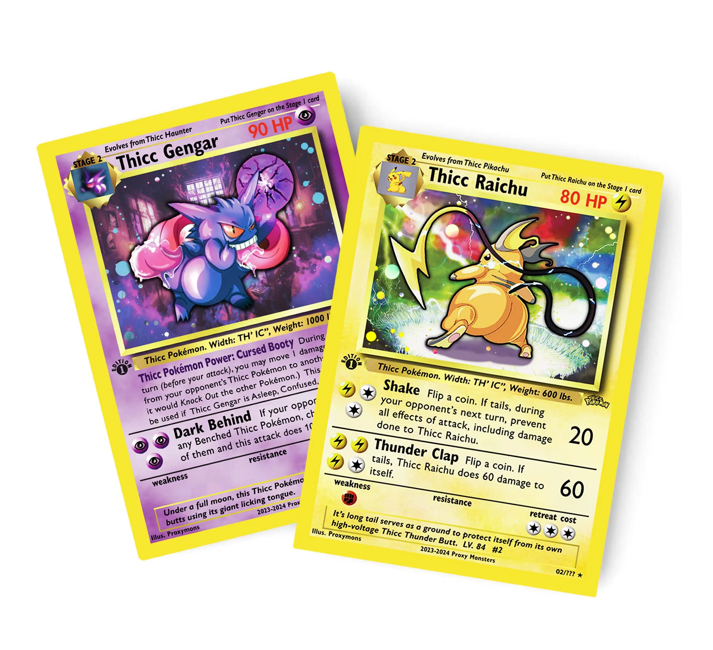 Thicc Pokemon - Holographic Custom Fan-Art Cards - Funny Affordable Gift  for Pokemon Fans - TikTok Shop