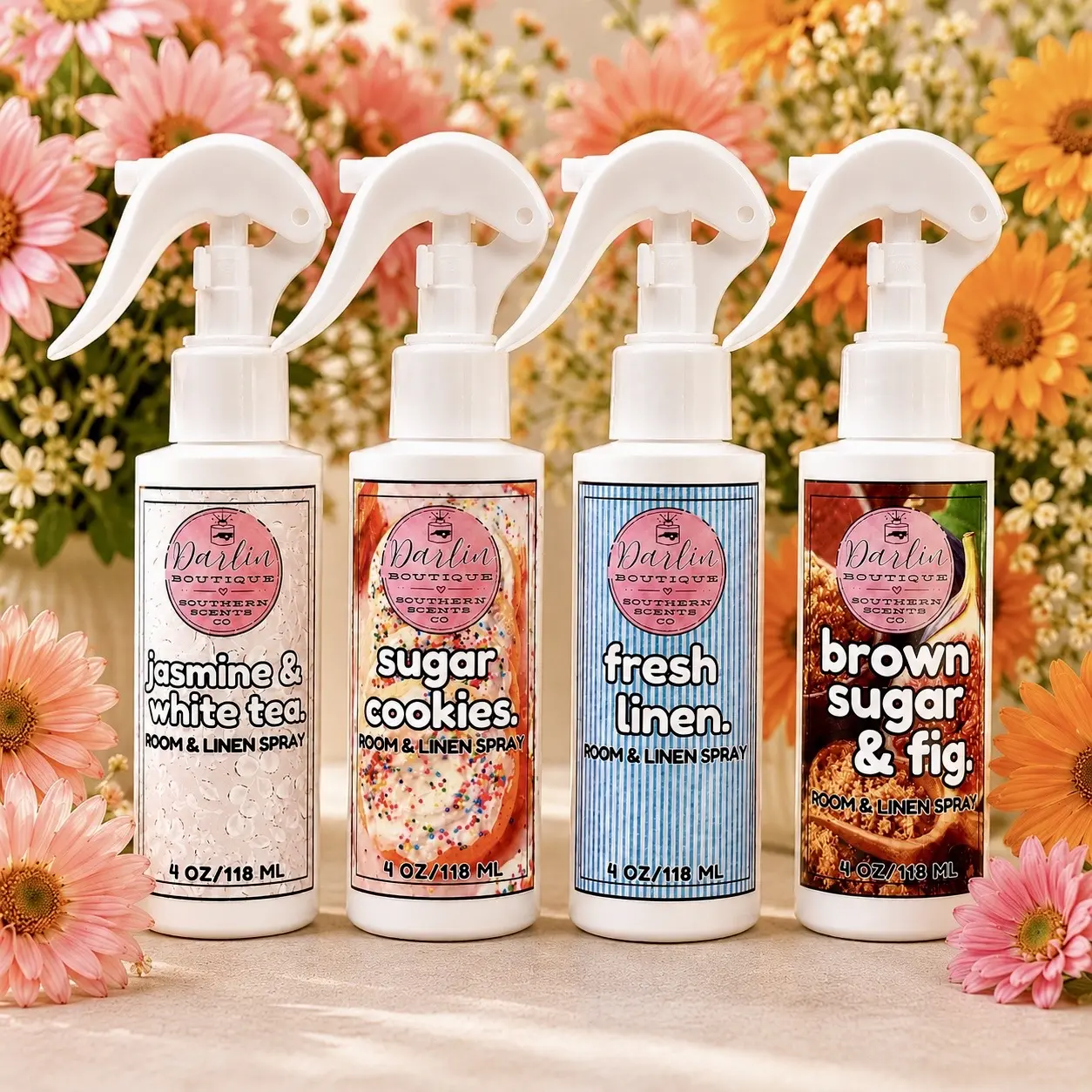 Fragrant Room & Linen Aroma Sprays, 4 oz Bottle, Home Care Supplies Pack