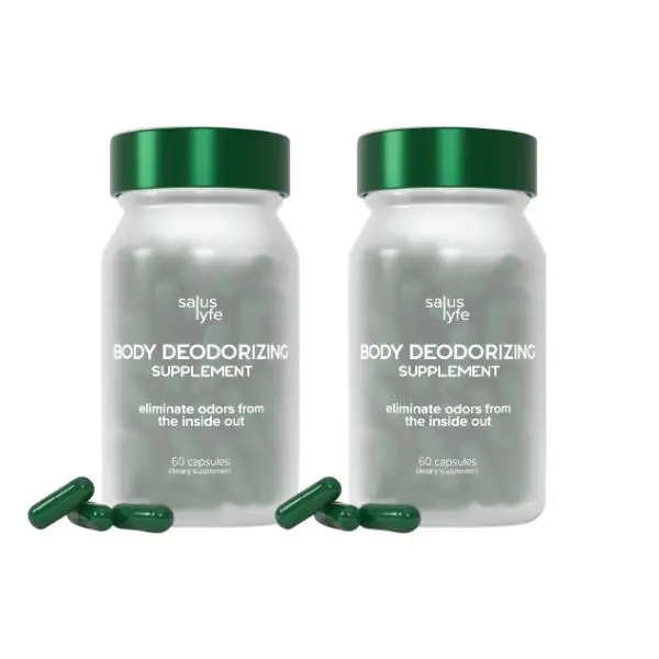 Salus Lyfe All Natural Body Deodorizing 60 Capsules - Neutralize Odor Naturally with Chlorophyll