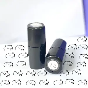 Cute Bear Pattern Stamp, 1 Count Funny Abstract Stamp, Round Self Ink Stamp, Reward Stamp, Office Stationery & Supplies