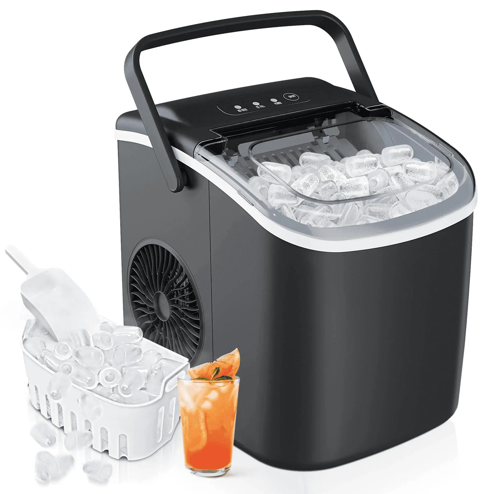 Create Ice Magic Daily: 26 lbs/24H, 9 Bullet Ice in 6 Min