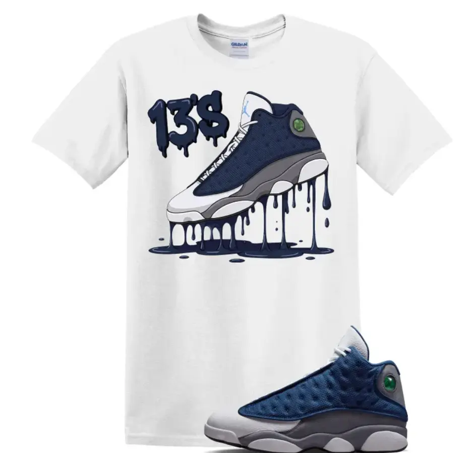 Dripping Sneaker 13'S Jordaann Graphic Shirt, Vintage Sneakerhead Tee, Streetwear T-Shirt, Unisex Hypebeast Apparel, Sneaker Lover Gift