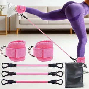 Resistance Bands, 5-Pack Ankle Band Set for Leg and Hip Training –  TPE Material Band for Women Men, with Comfortable Grip, Ideal for Home Workouts, Exercise Equipment,Yoga Gym Fitness, Adjustable