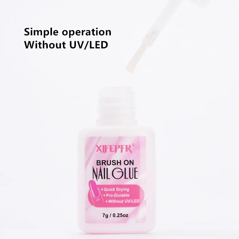 Super Strong Gel Nail Glue, False Nails Glue - Clear Acrylic Liquid Nail Glue, Cyanoacrylate Nail Glue, Nail Builder Glue for Press-On Nails, Nail Stickers, Non-Scratch, Easy to Use, Sticks Firmly, Durable, Cures Well, Strong Adhesion
