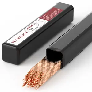 YESWELDER ER70S-6 Copper Coated Mild Steel TIG Welding Rod 5LB 1/8" 1/16" 3/32" x 16" TIG Filler Rod