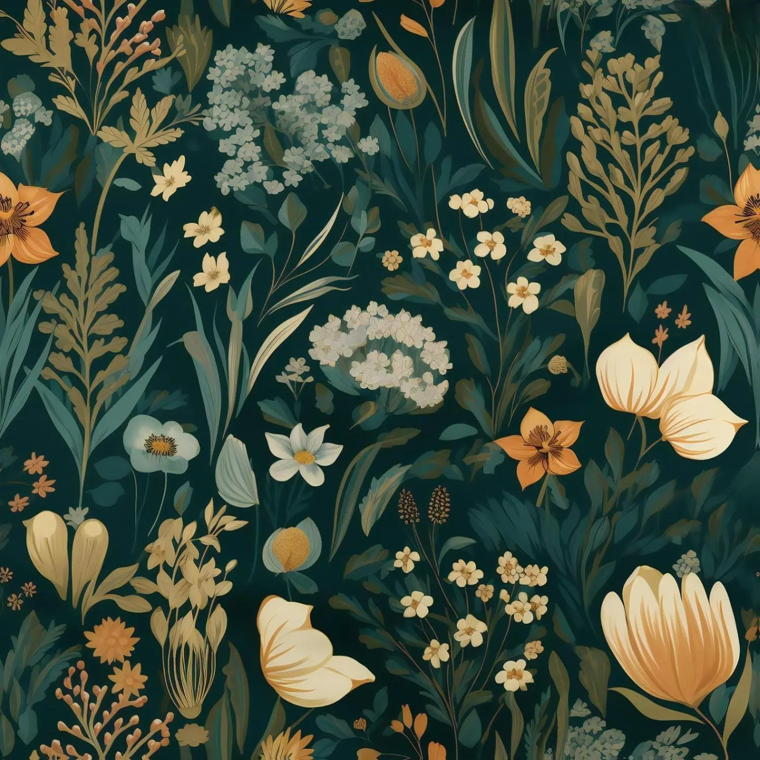 Vintage Boho Floral Peel & Stick Wallpaper – 17.3" x 118.1" Removable Flower Wall Decor for Bedroom
