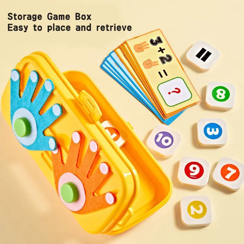 23pcs/25pcs Educational Finger Number Puzzle Math Learning Tools with Storage Box, Early Learning Toy for Home Kindergarten, Logic Development Game