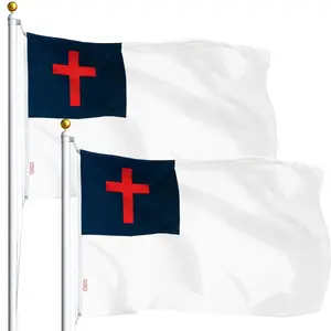 Christian Flag 3x5 Ft 2-Pack Printed Polyester By G128