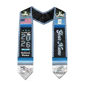 Guatemala Heritage Graduation Stole Personalized Name School Details, Class of 2026 Cultural Sash, Unique Senior Gift for College Ceremony Outfit
