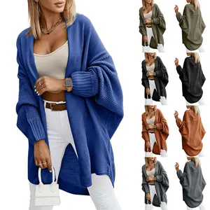 【US Shipping】Oversized Cardigans for Women Fall 2025 Trendy Open Front Batwing Sleeve Long Cardigan Sweaters