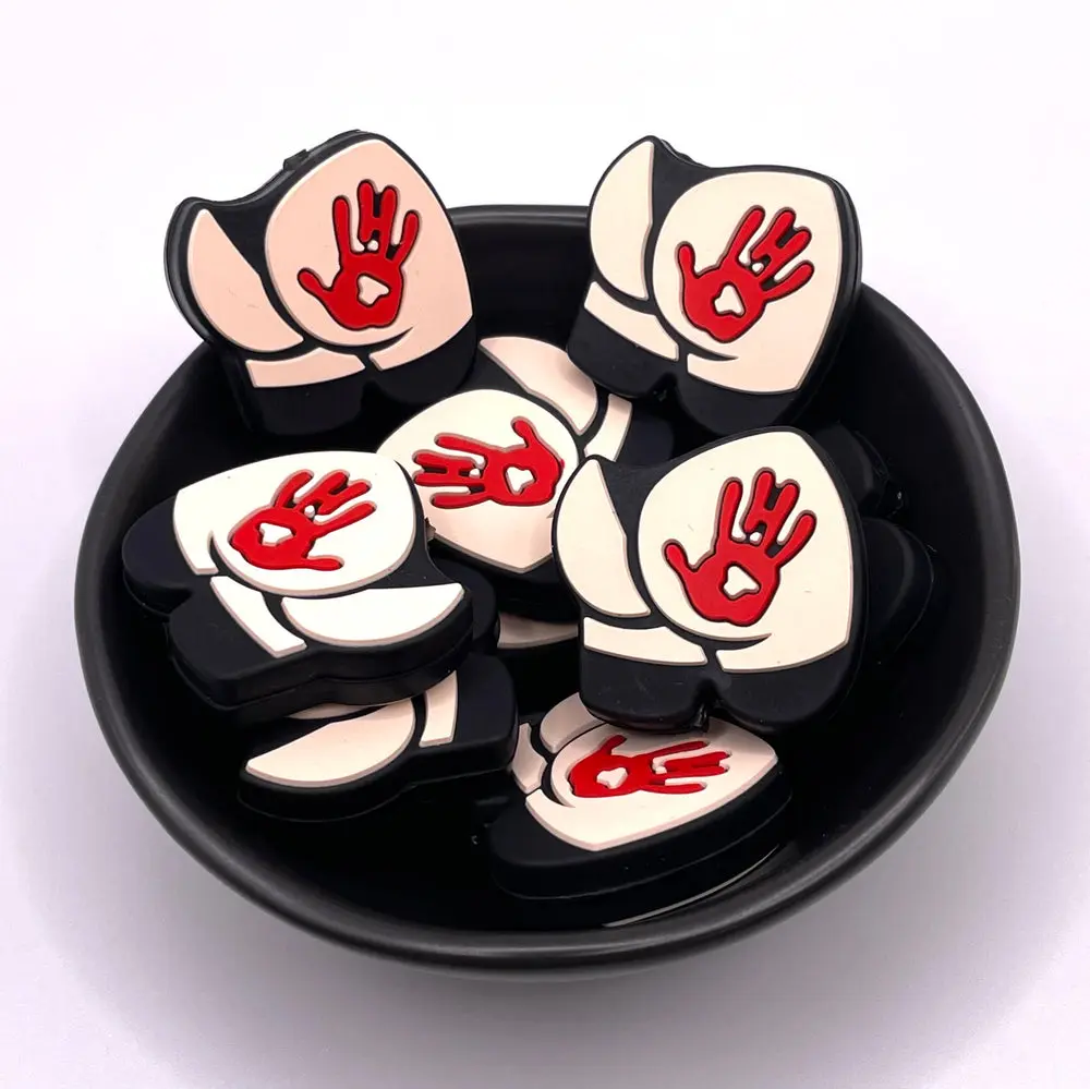 Hand Print Hiney Focal Bead