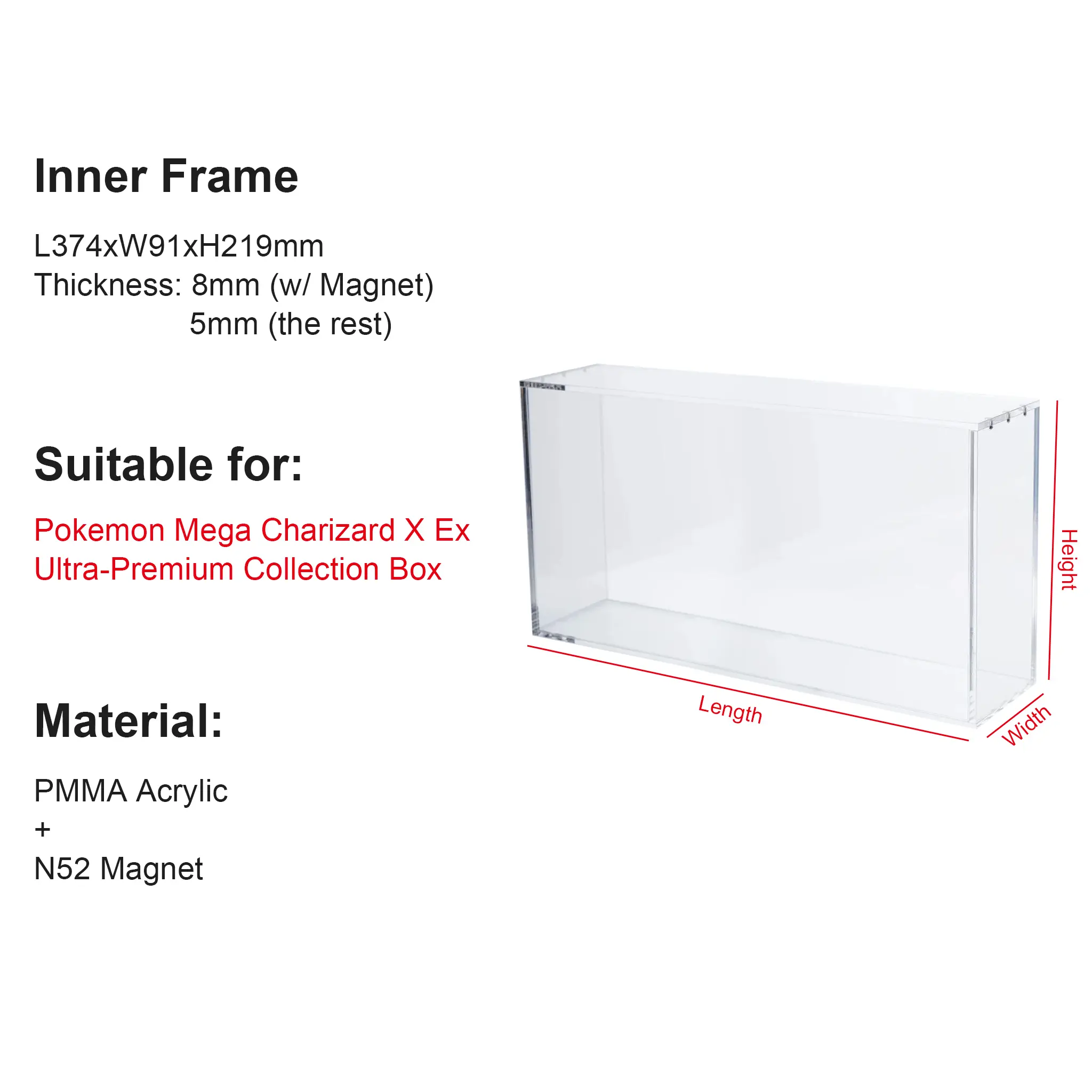 14.8x3.7x8.8 in (37.6x9.4x22.3) cm