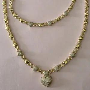 Heart infinity Gold Plated 14K color Set