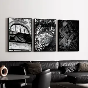 Set of 3  Luxury Fashion Posters, Designer Wall Art,  Black & White Luxury Fashion