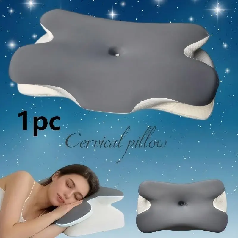 VIPfree Cooling Memory Neck Pillow, Adjustable Ergonomic Memory Foam Neck Pillows, Cervical Support, Breathable & Removable Pillowcase, Mother's Gift summerwins, Travel Neck Cushion, Neck Rest Cushion