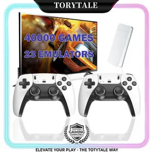 NEW Upgraded Retro Game Stick with 40,000+ Games [NO PS2] HDMI Output Plug and Play Wireless Controller for TV Monitor Video Gamepad Console Made For Gaming