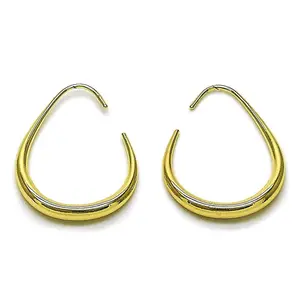 Gold filled medium hoops hollow design