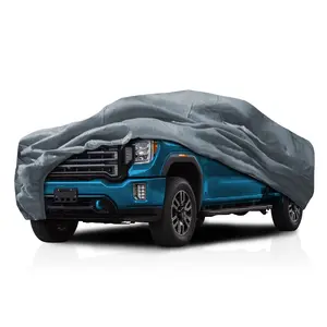 5 Layer Semi Custom Full-Size Truck Car Cover for GMC Sierra 3500 HD 2016-2025 Double Cab Pickup 8.0 Feet Bed All Weather Protection Breathable Scratch, Dust, Snow Shield