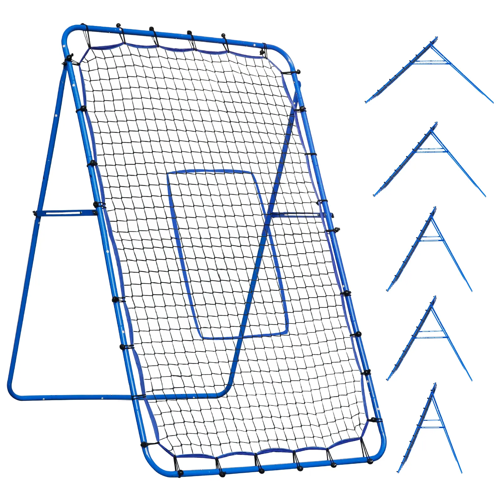 Winthai 6x4FT Multi-Sport Rebounder Net, Unisex Batting Practice Equipment with 2x6-Angle Quick Adjustments, Easy Setup for Volleyball Softball Soccer, Functional Training Workout to Boost Reaction Time & Accuracy, Baseball, Steel Frame