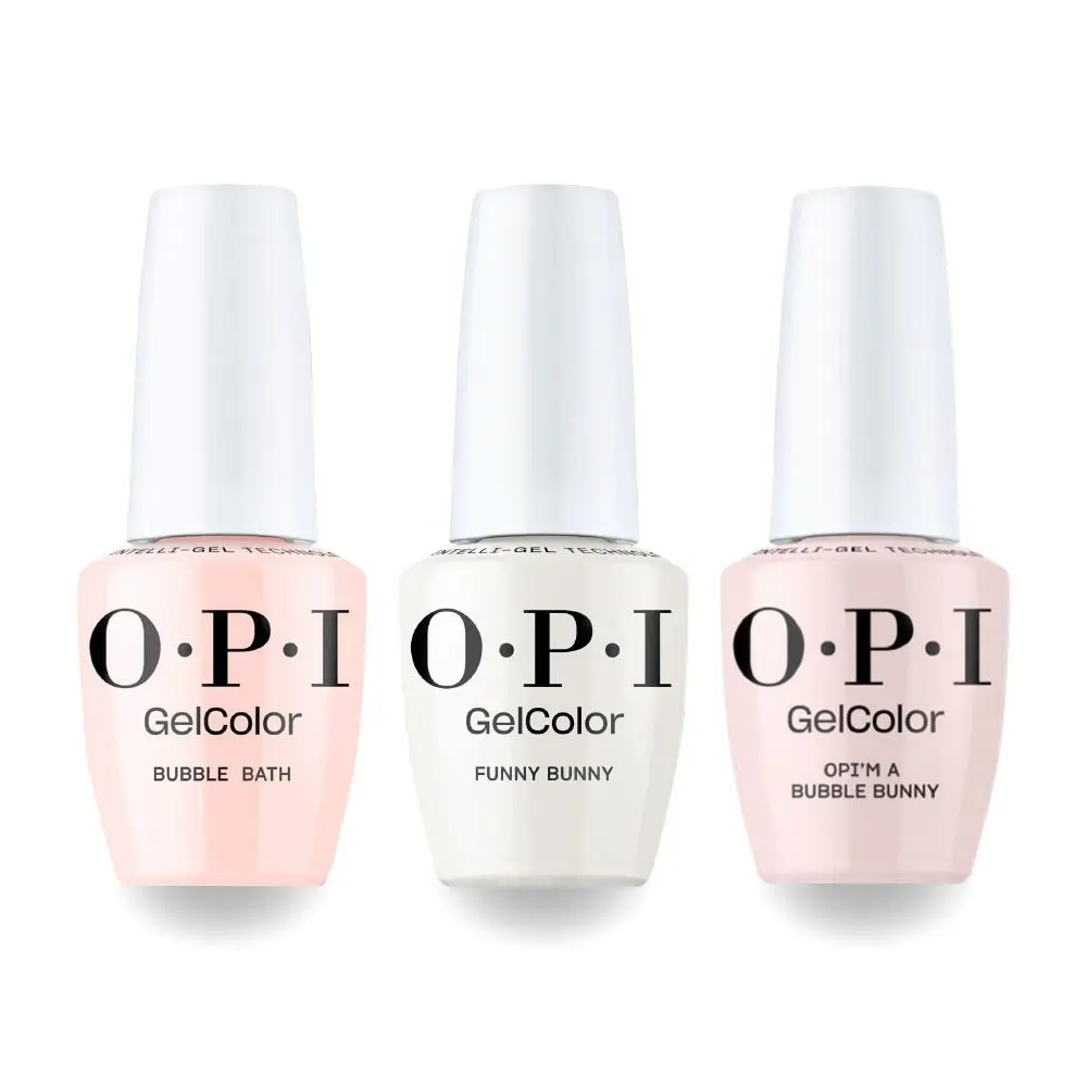 OPI S86 Bubble Bath, S061 Bubble Bunny, H22 Funny Bunny Intelli-Gel Combo - Set 3