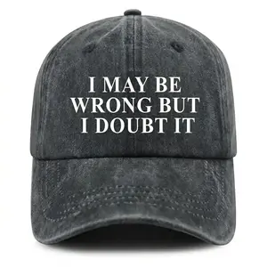 I May Be Wrong But I Doubt It Dad Hat – Vintage Washed Black Baseball Cap Trucker Hat- Best Give for Dad, Gift for Him, Husband's Gift, Fathersday Gift Ideas, Dad Hat