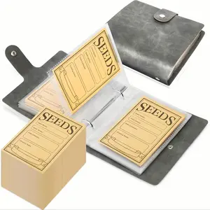 Seed Saver Binder, Envelopes Saving Binder, 1 Set Including 50pcs Self-sealing Seed Envelopes & 1 Count Seed Organizer Binder, Garden Seeds Storage Organizer