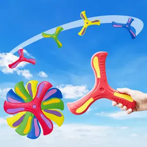 Children Boomerang Soft Three-leaf Cross Outdoor Toy Flying Disc Adult-kids Interactive Sports Toy for Puzzle Decompression Gift #RRB