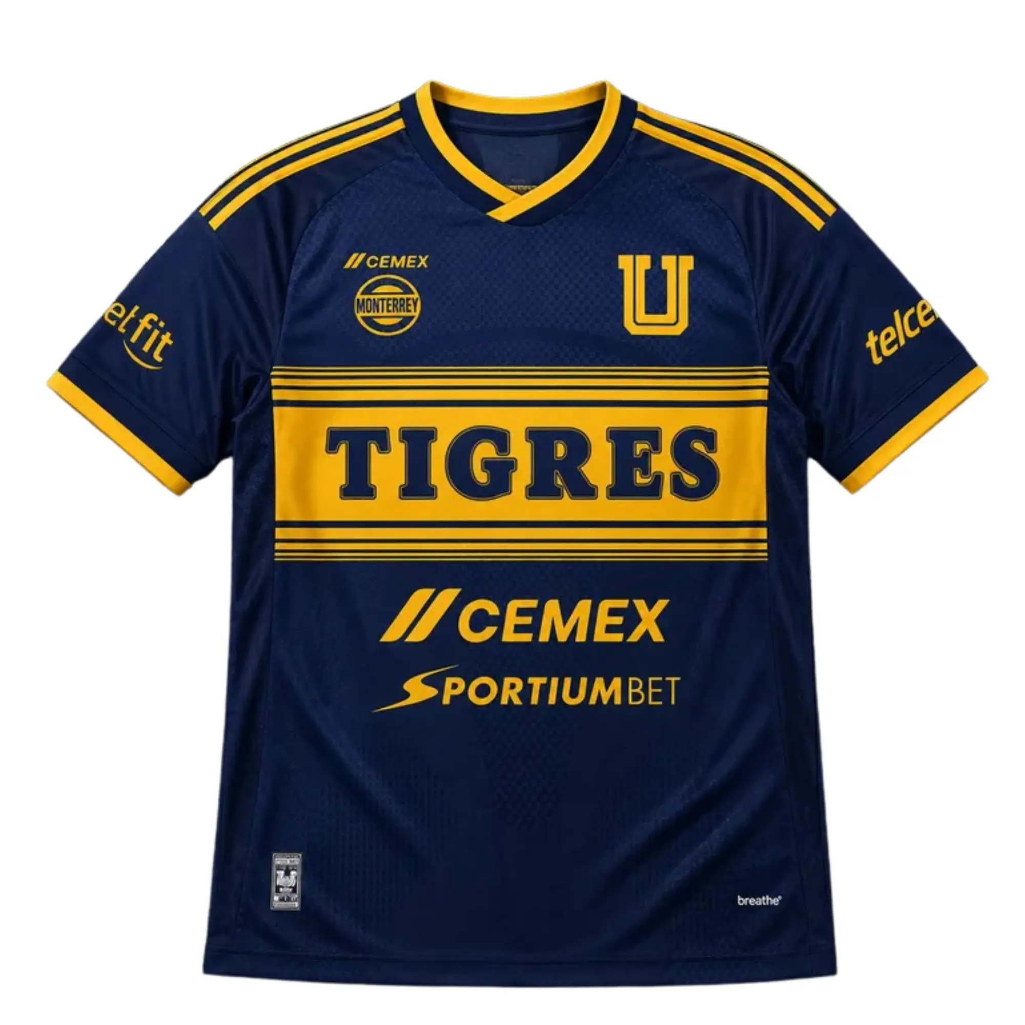 Royal Blue Tigres Away Soccer Shirt 26-27, Quick-Dry Short Sleeve Soccer Jersey, Breathable Game Day Sports Top, Liga MX Fan Gear