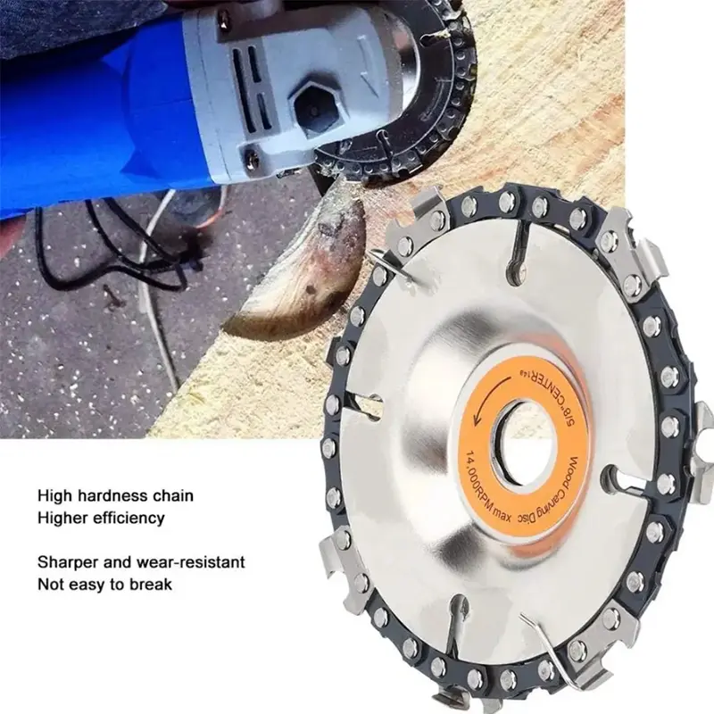 1Pcs-Wood Carving Disc 22 Teeth 4" – Angle Grinder Attachment for Fast Shaping, Grinding & Grooving Wood