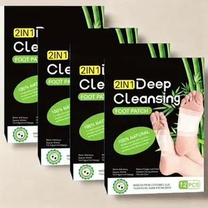 48 Pcs Foot Detox Patches – Natural Deep Cleansing Foot Pads for Toxin Removal, Stress Relief & Better Sleep, Daily Wellness Support