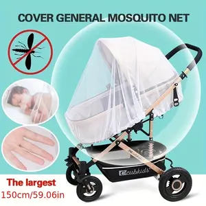 Premium  Stroller Mosquito Net Ultra Breathable Silk Mesh Bug Cover Safe Insect Protection for Strollers, Car Seats & Bassinets Universal Fit  Essentials